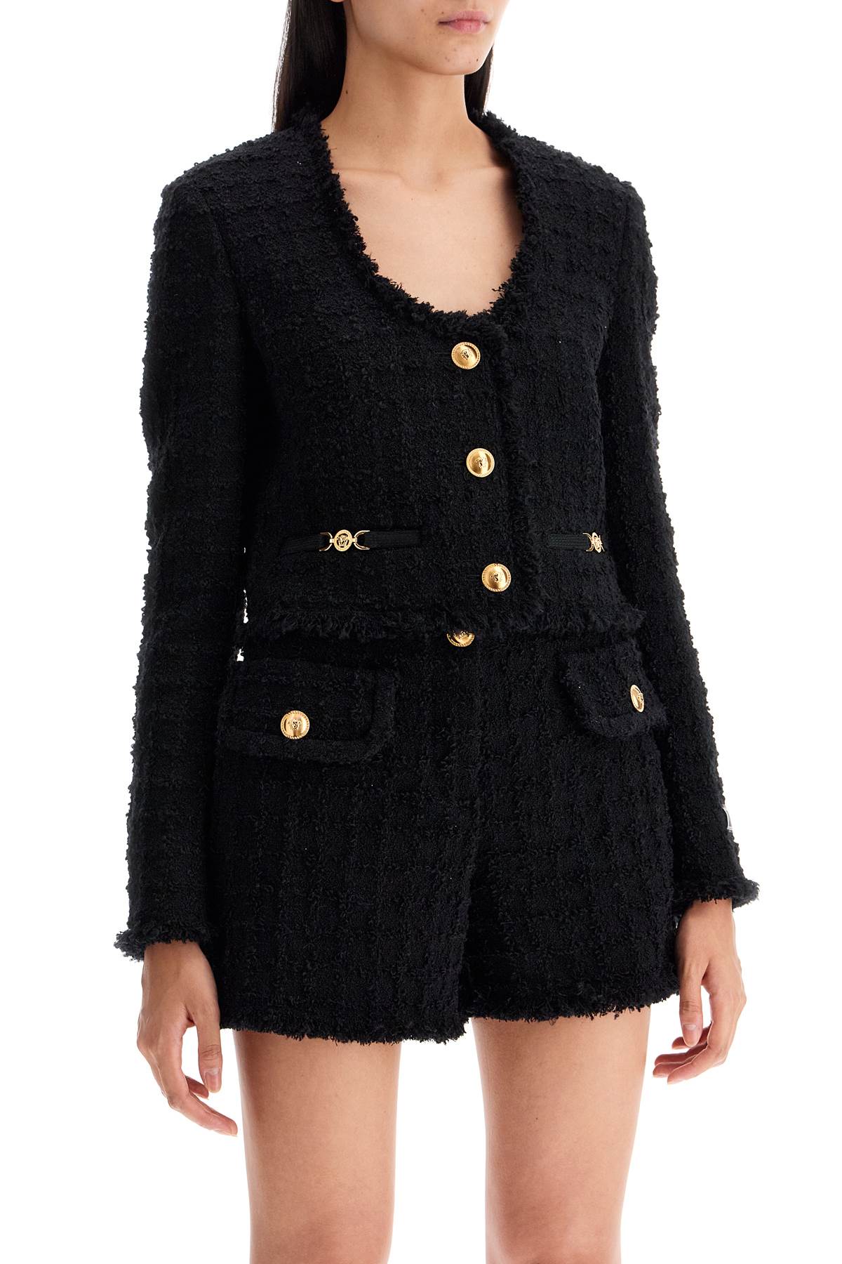 Versace short tweed heritage jacket image 1