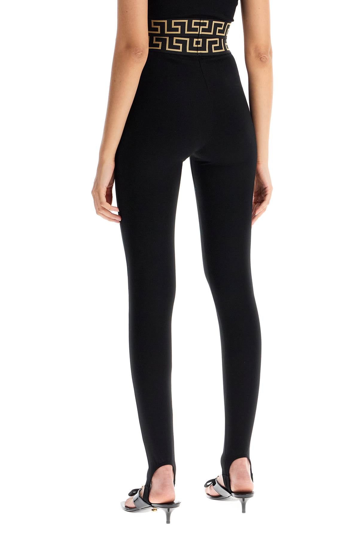 Versace leggings with stirrup and greek band image 2