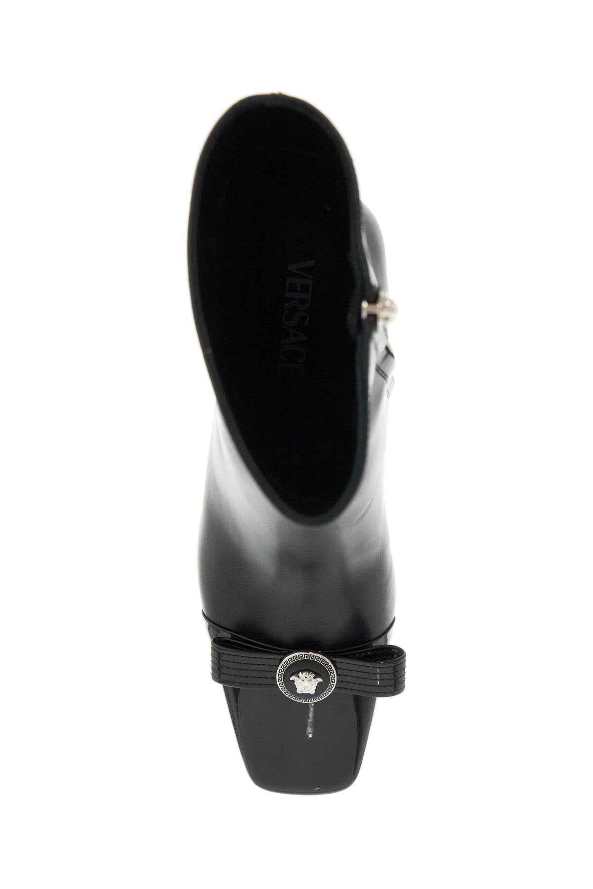 Versace gianni ribbon leather ankle boots with image 1