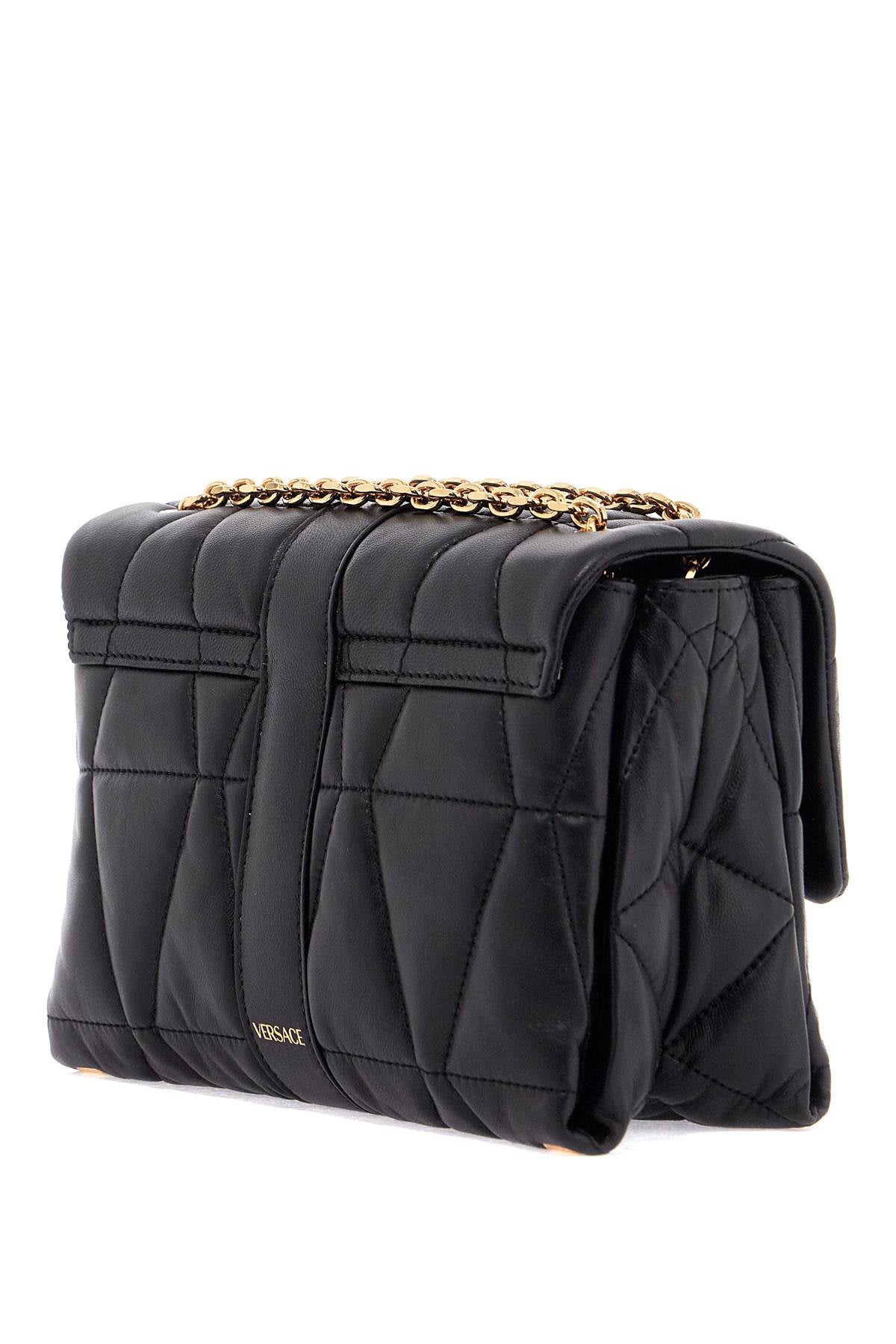 Versace Kleio Quilted Leather Shoulder Bag with Medusa Closure image 1