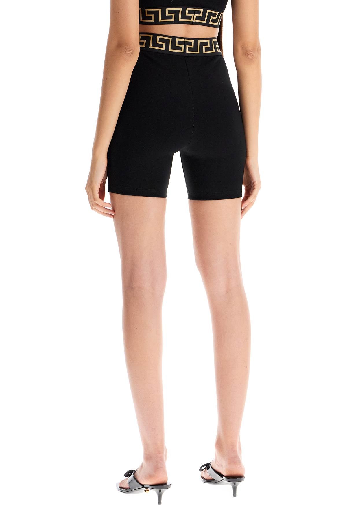 Versace "sporty shorts with greek band image 2