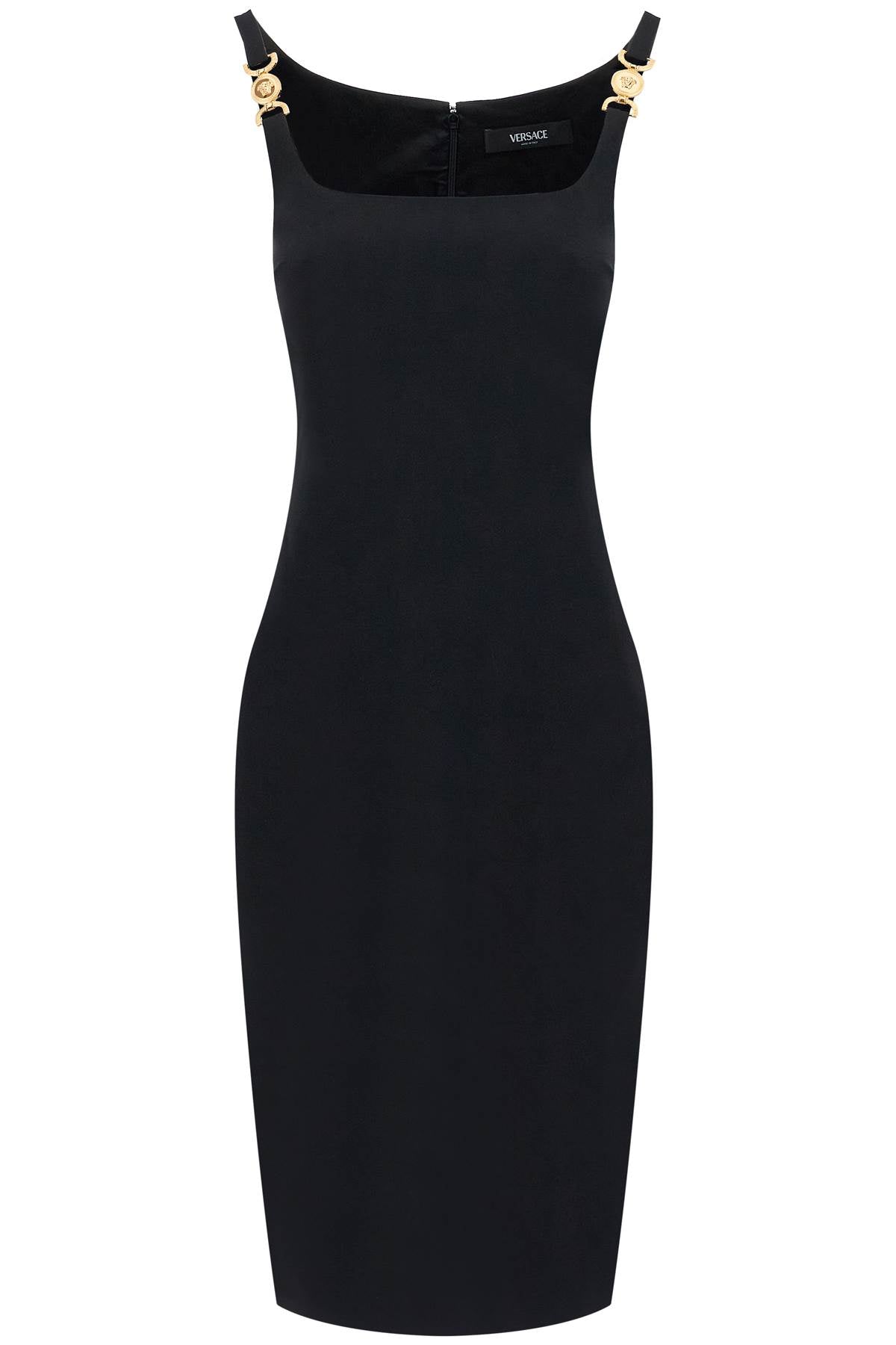 Versace Stretch Cady Sheath Dress with Medusa Detail image 0