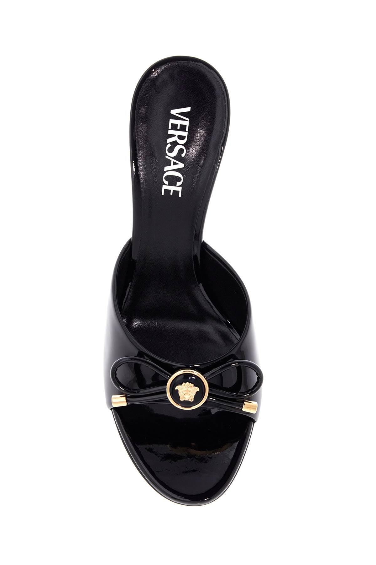 Versace Opera Bow Patent Leather Mules image 1