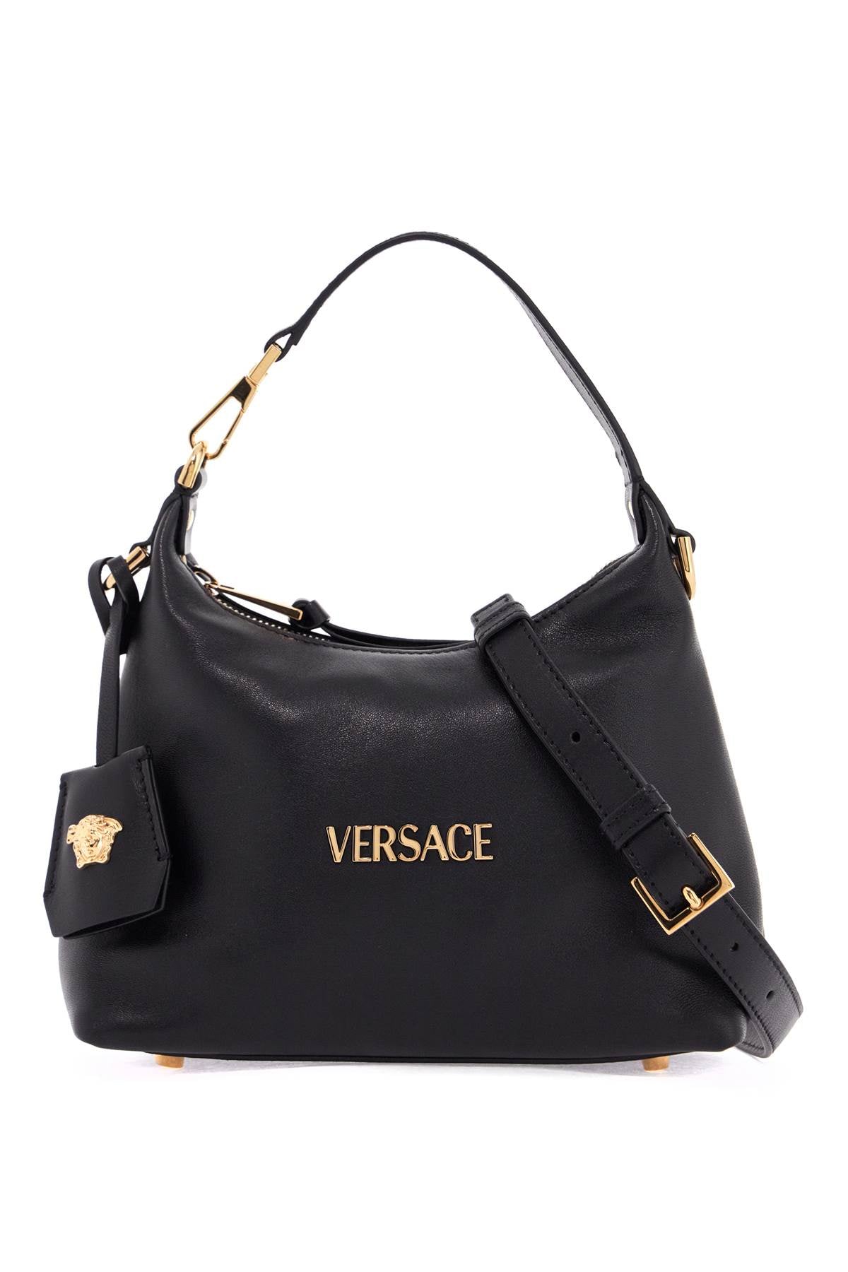 Versace Nappa Leather Hobo Bag with Medusa Keychain image 0