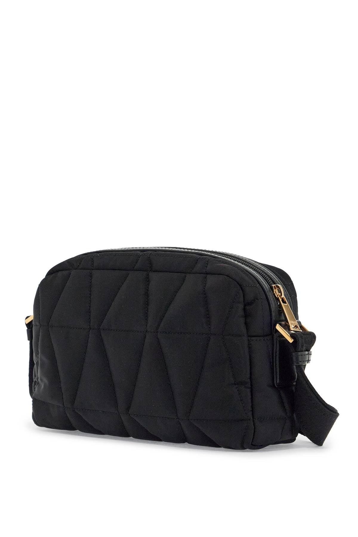 Versace Quilted Nylon Camera Bag with Gold Logo image 1