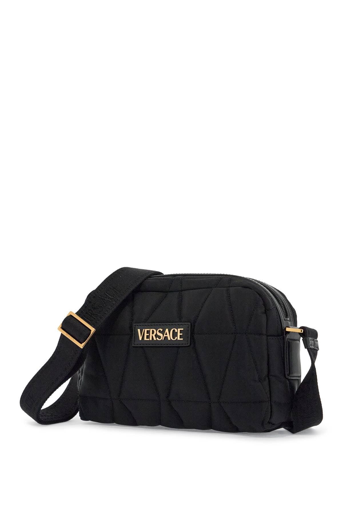 Versace Quilted Nylon Camera Bag with Gold Logo image 2