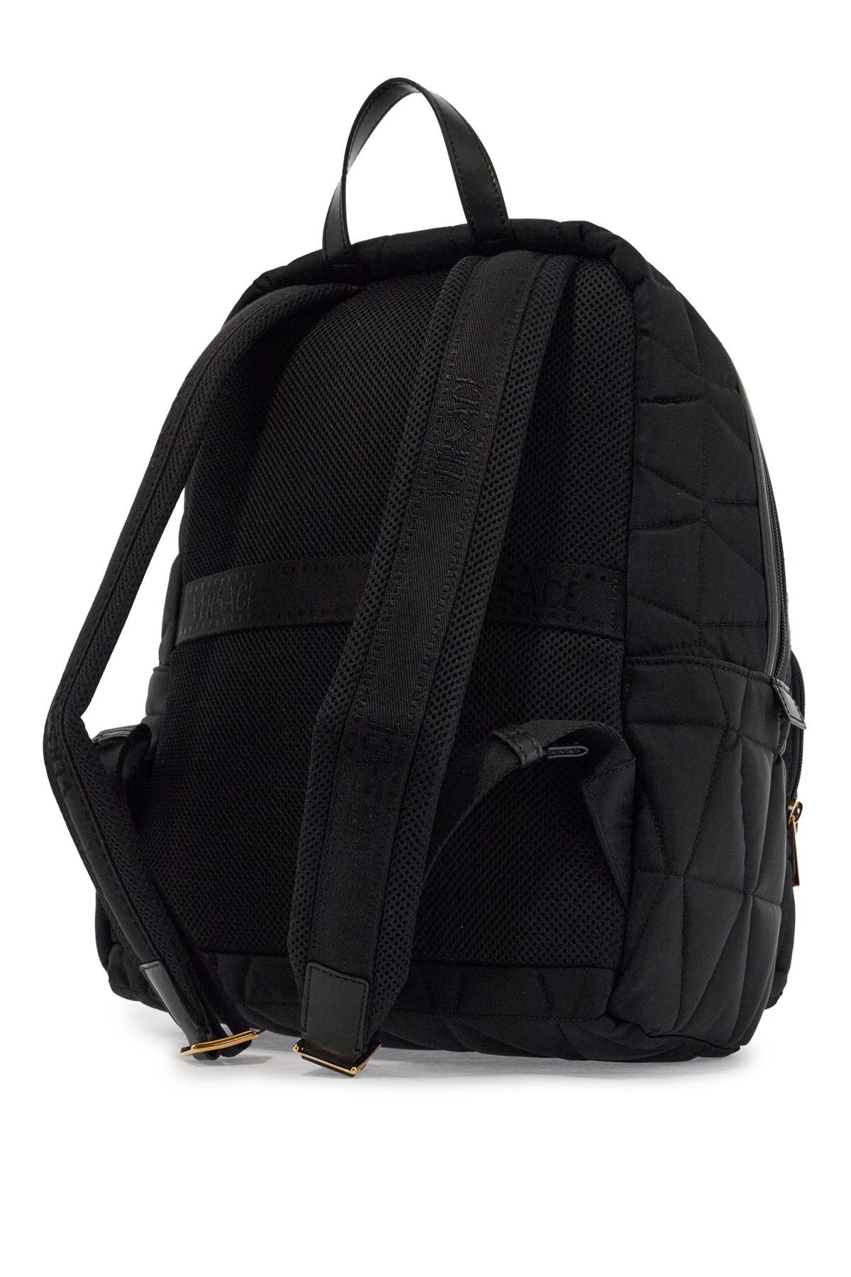 Versace Quilted Nylon Backpack with Gold Logo image 1