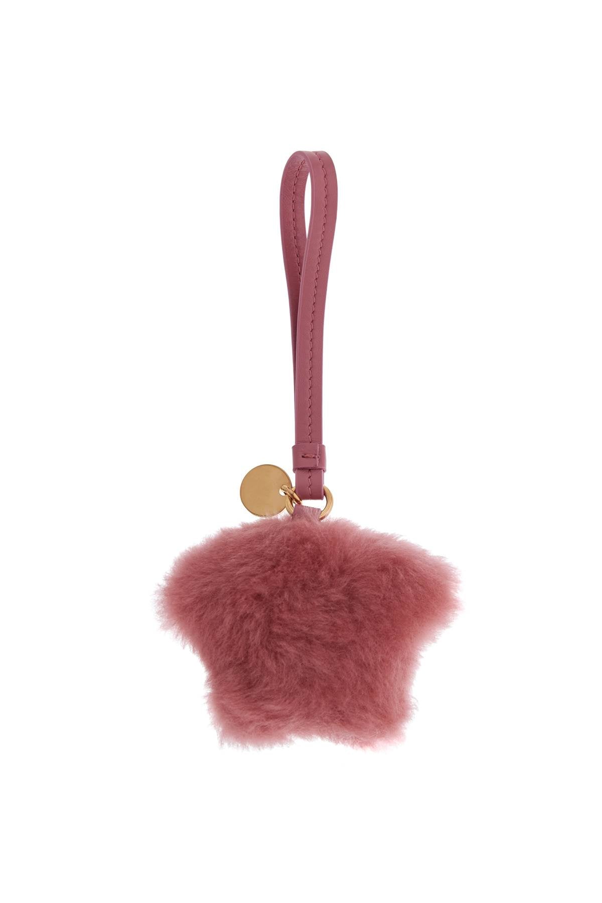 Versace charm stella rosa fragola in shearling con medusa image 1