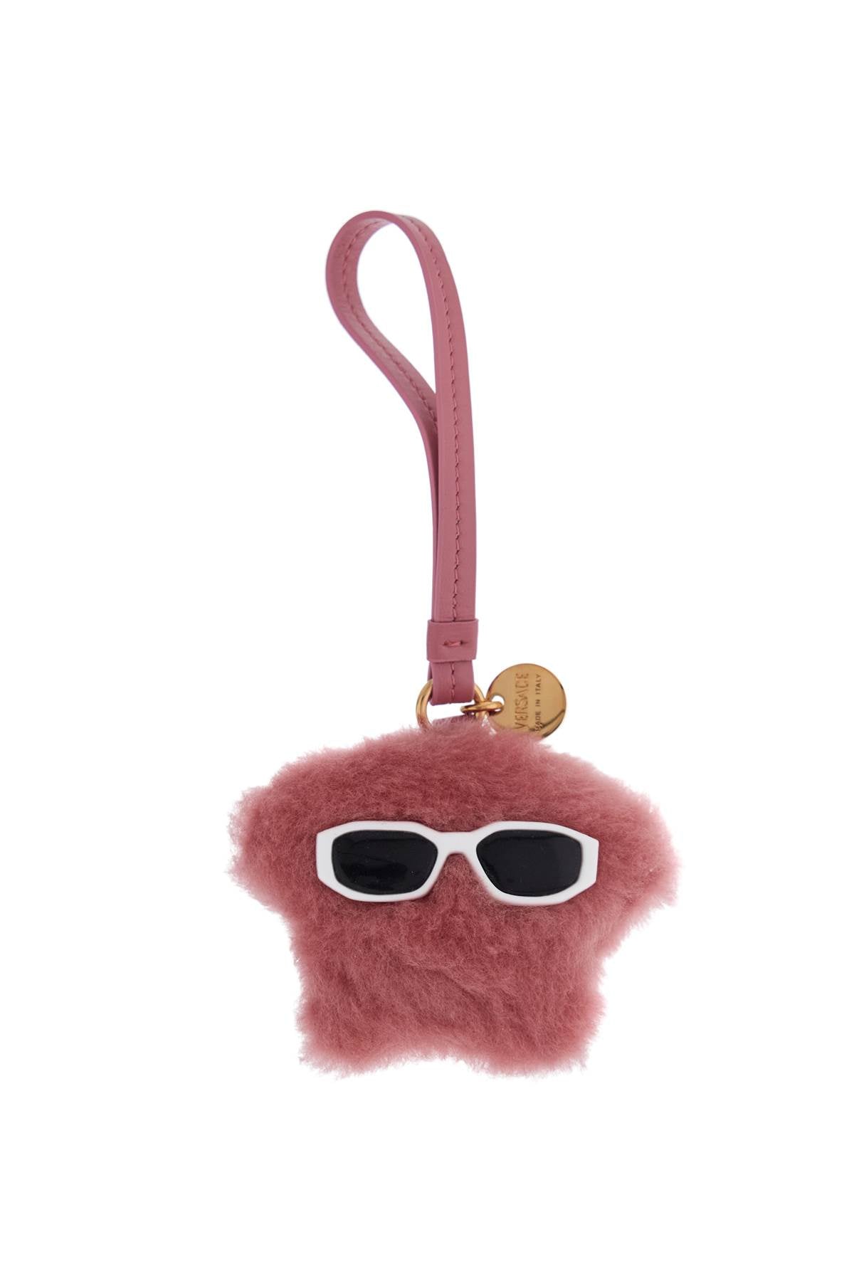 Versace charm stella rosa fragola in shearling con medusa image 0