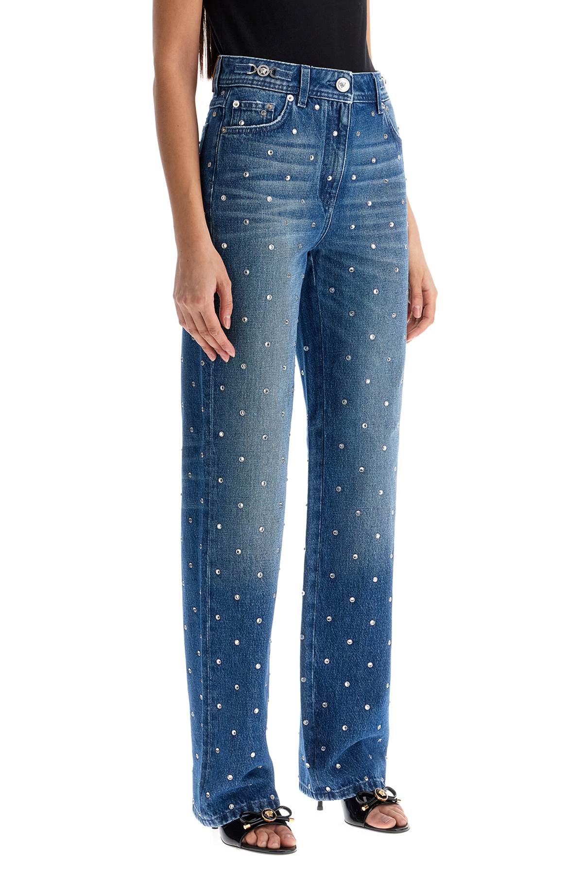 Versace Starry Sky Studded Boyfriend Jeans image 1