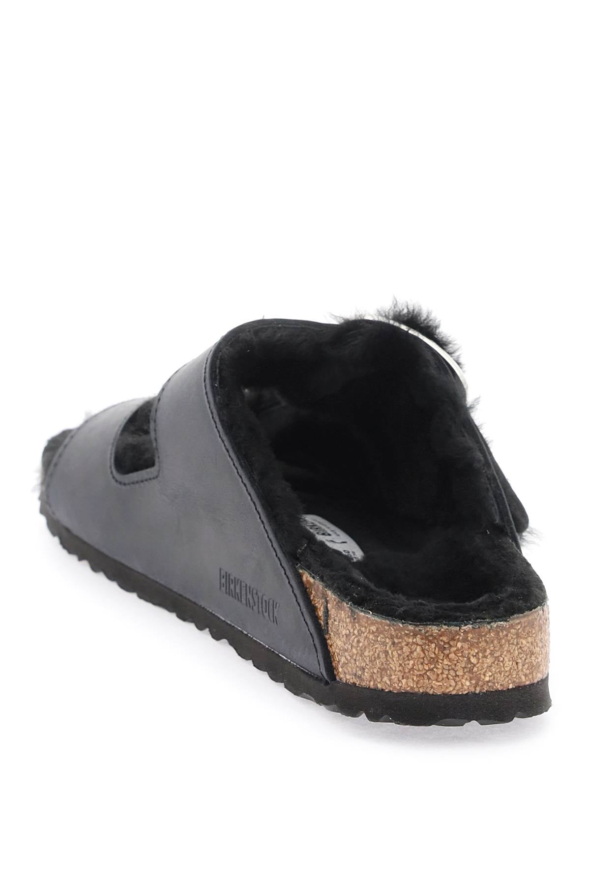 Birkenstock arizona big buckle slides in teddy image 2