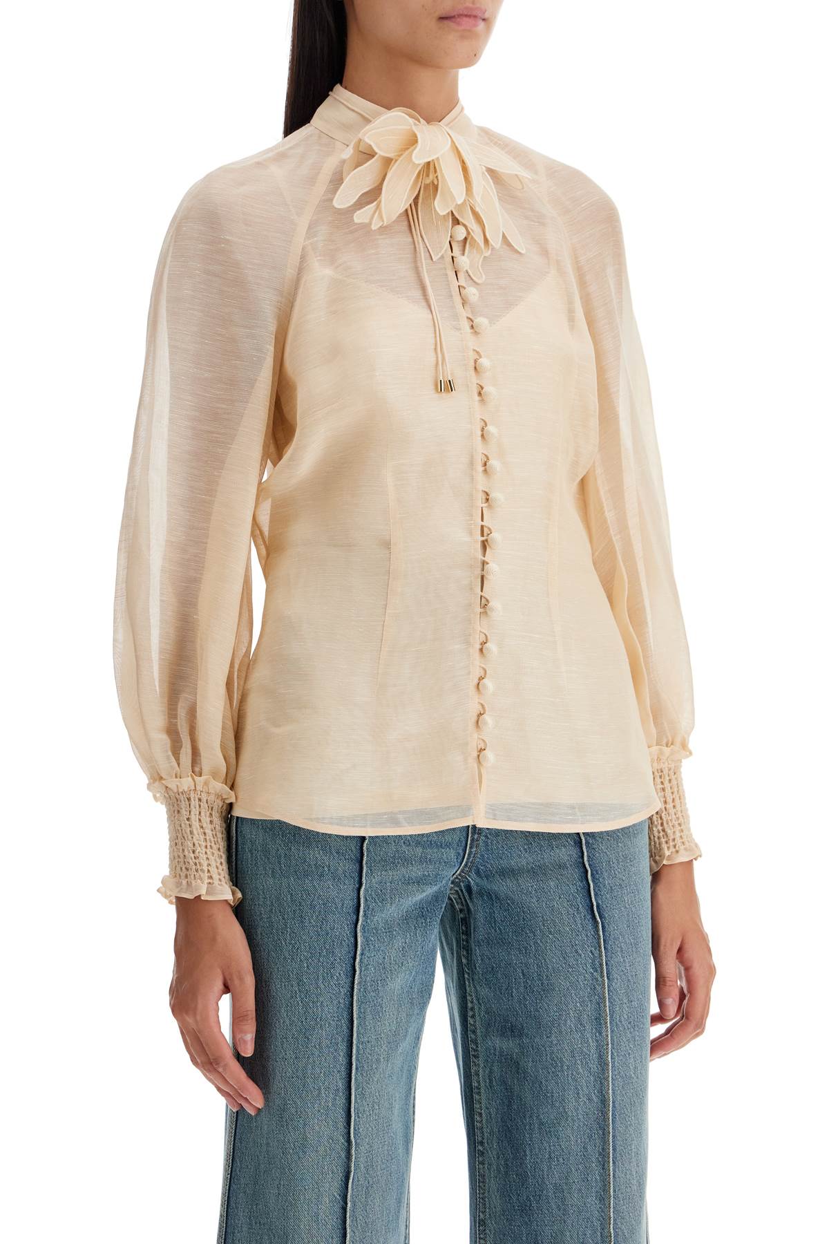 Zimmermann Fitted Floral Blouse with Removable Camisole image 1