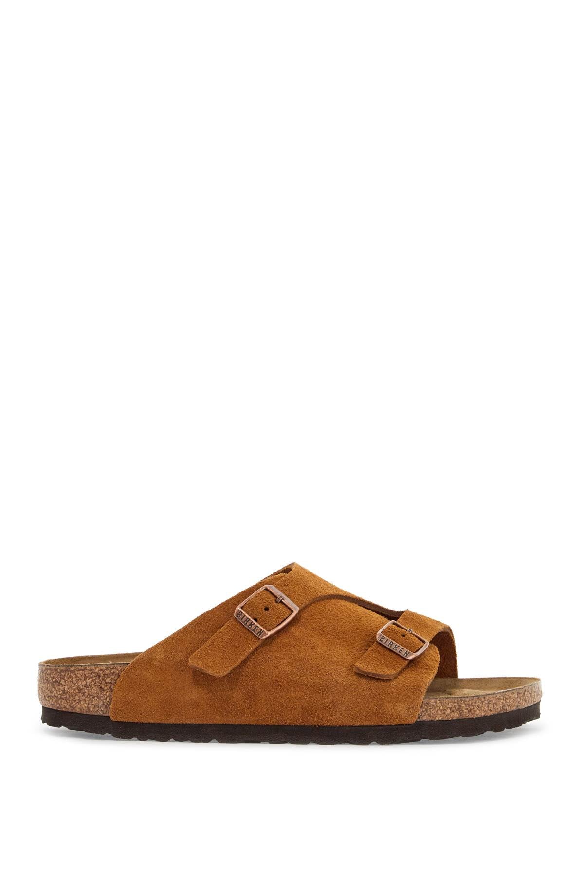 Birkenstock mink suede slippers with two adjustable straps image 0