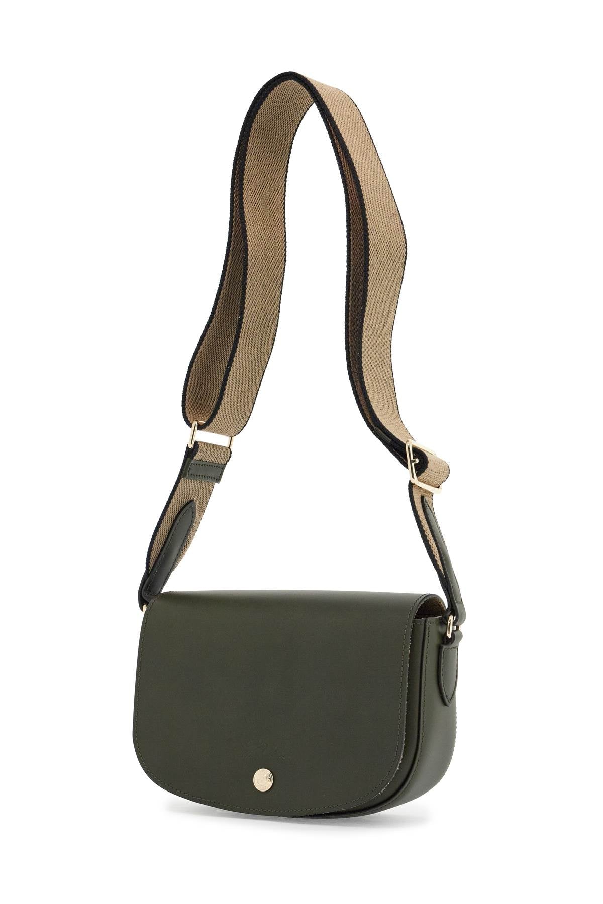 Longchamp khaki leather crossbody bag epure with adjustable strap image 2