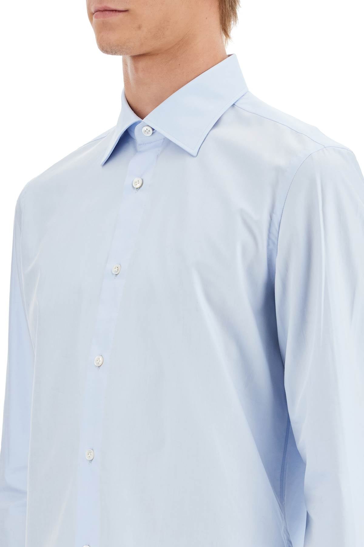 VINCENZO DI RUggIERO slim fit twill shirt for men image 3