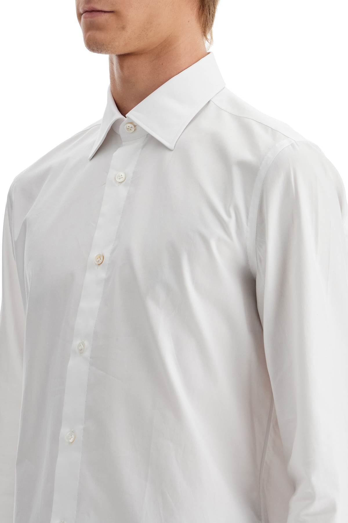 VINCENZO DI RUggIERO slim fit twill shirt for men image 3