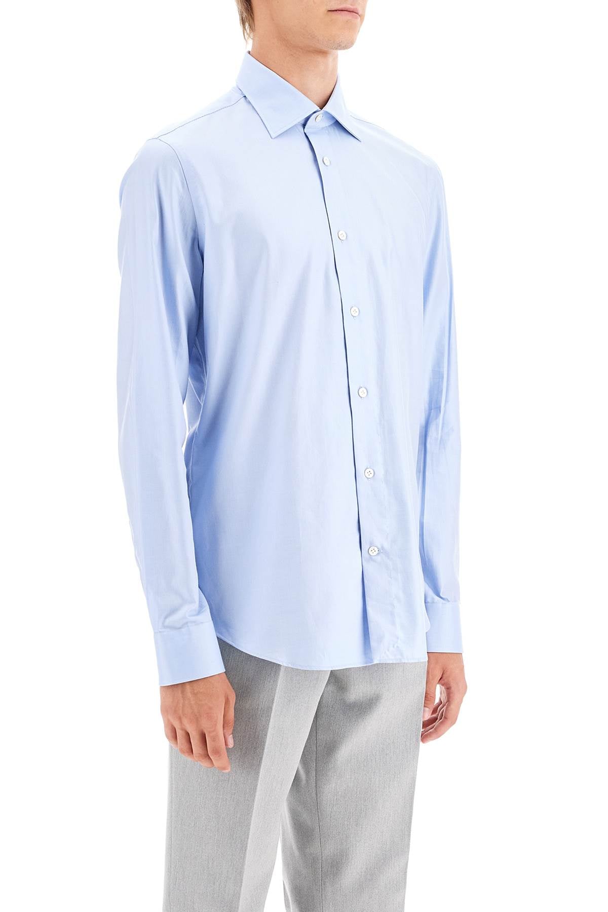 VINCENZO DI RUggIERO slim fit twill shirt for men image 1