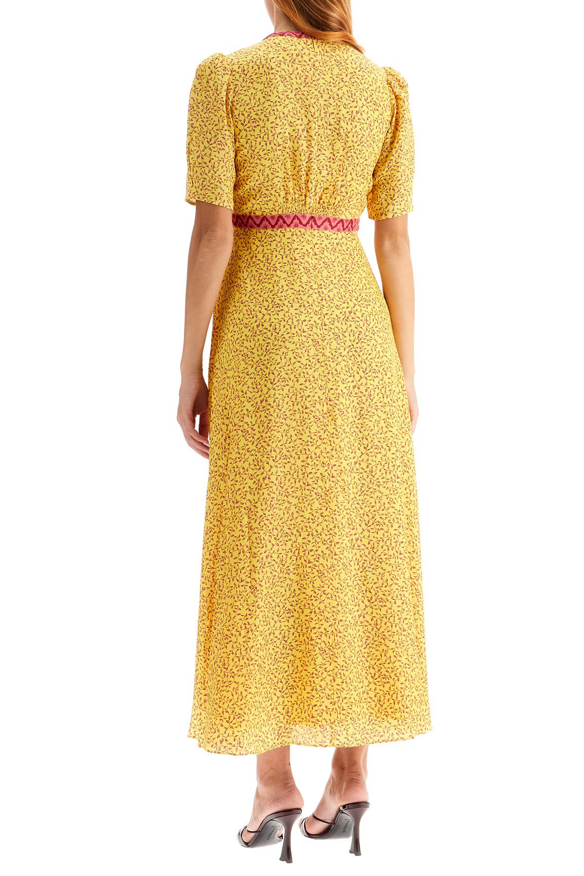 Saloni Tabitha Jacquard Silk Midi Dress - Ambra Sunrise Print image 2