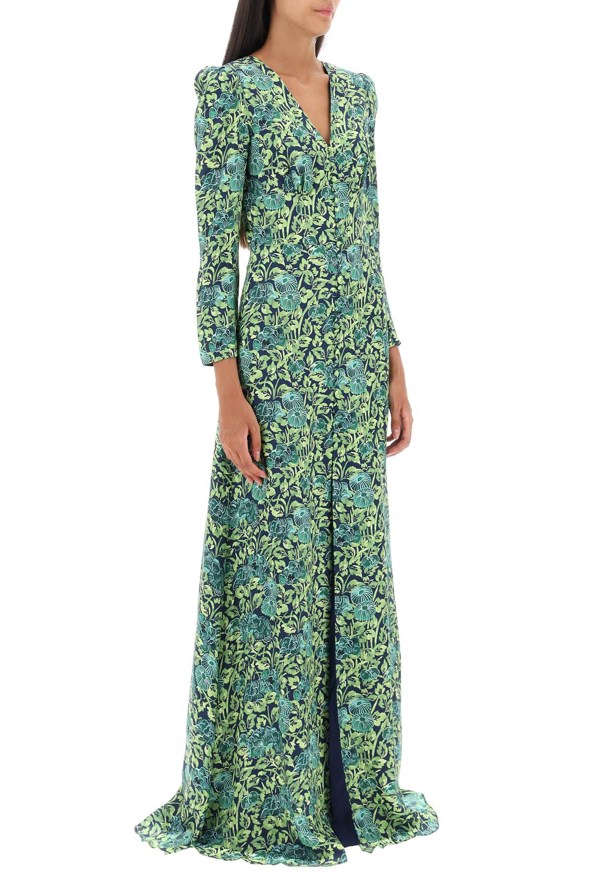 Saloni Margot Maxi Silk Floral Print Dress image 1