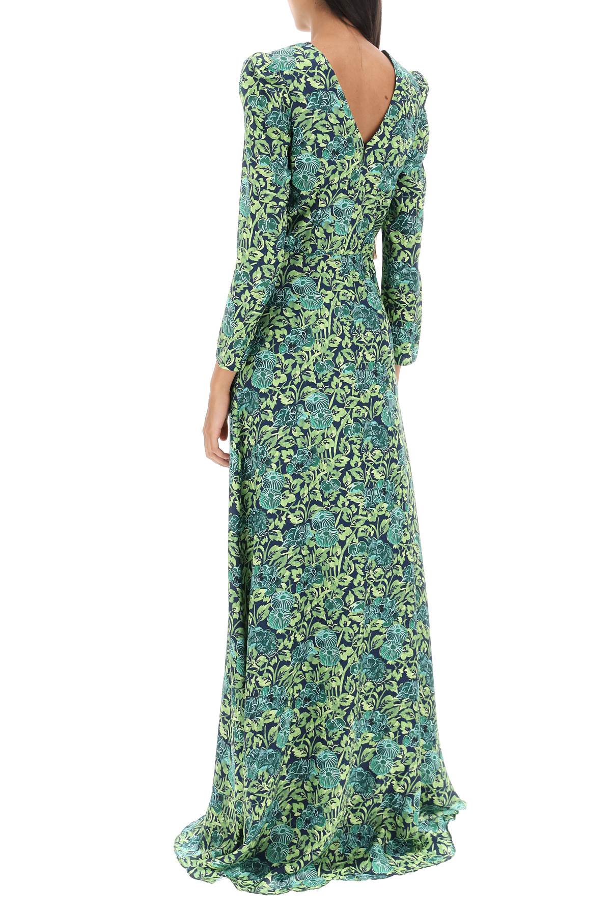 Saloni Margot Maxi Silk Floral Print Dress image 2