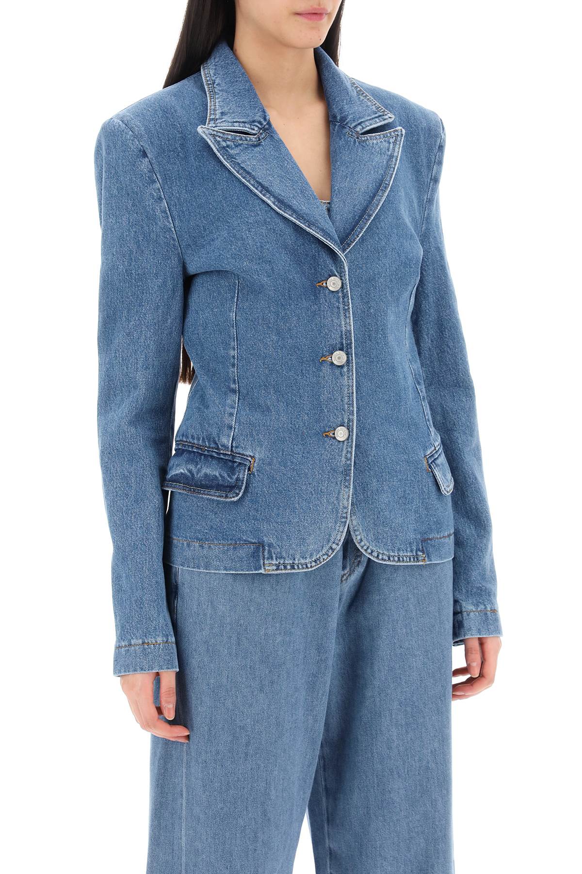 Magda Butrym Denim Single-Breasted Jacket image 1