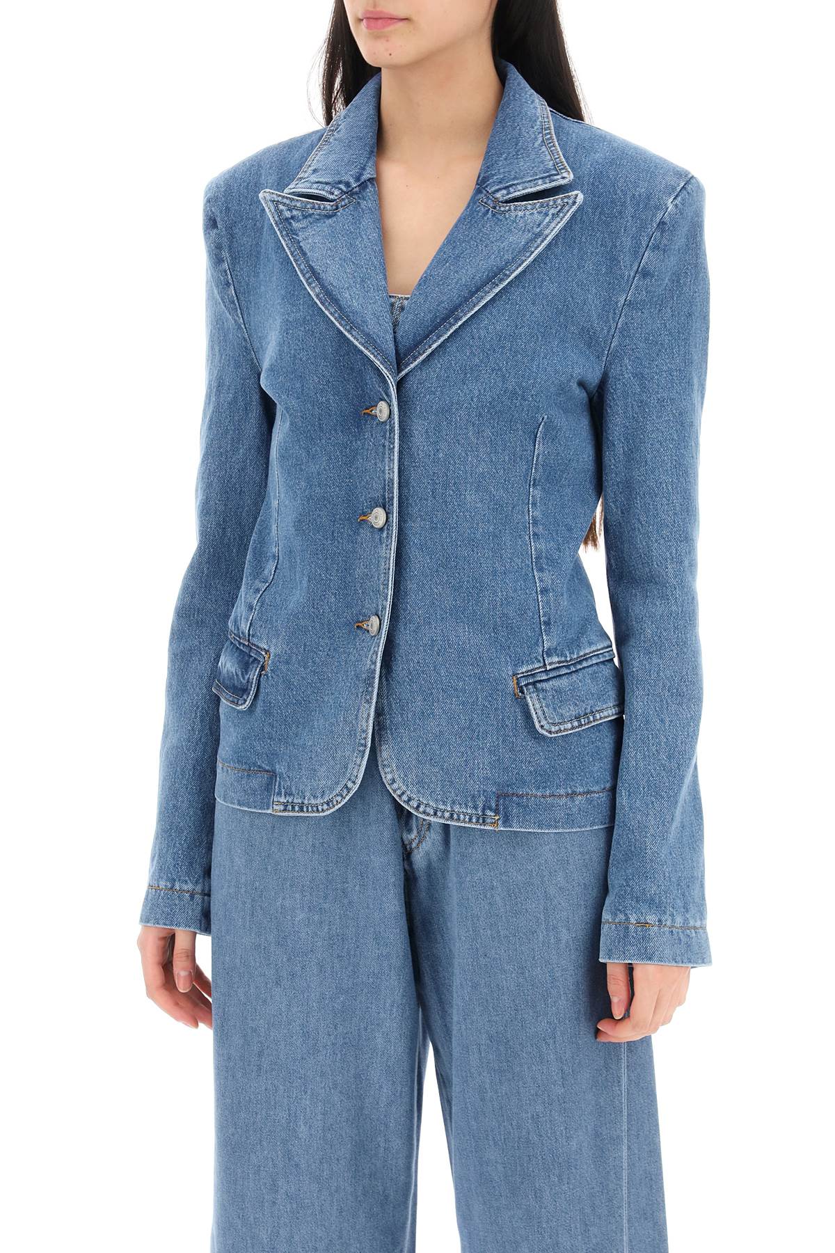 Magda Butrym Denim Single-Breasted Jacket image 3