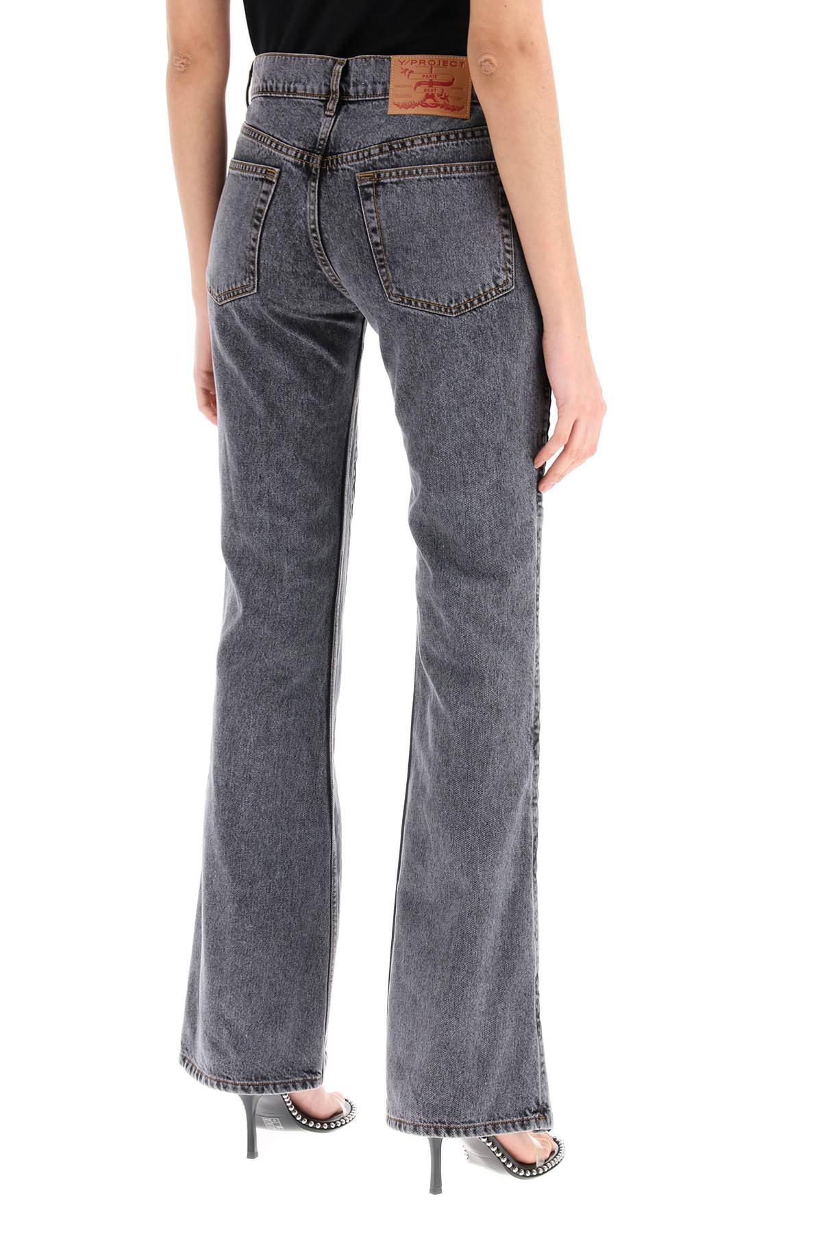 Y/Project Flared Hook-and-Eye Denim Jeans image 2