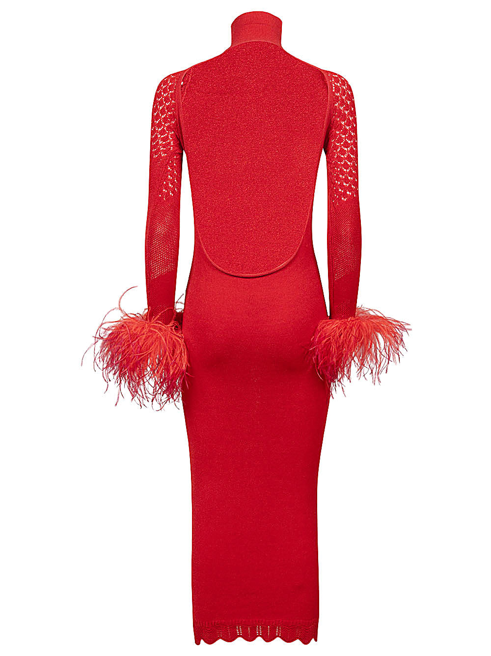 VERGUENZA Red Knit Midi Dress image 1