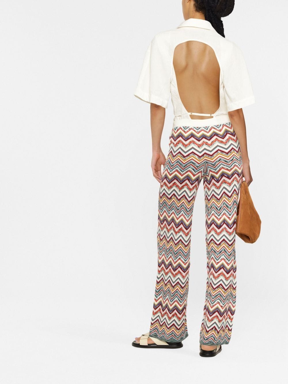 Missoni Women's Multicolor Wool Blend Wide-Leg Trousers image 1