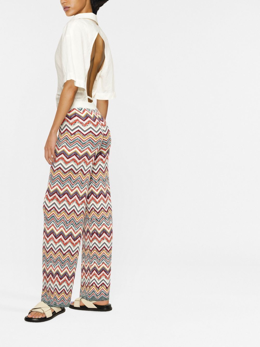 Missoni Women's Multicolor Wool Blend Wide-Leg Trousers image 2