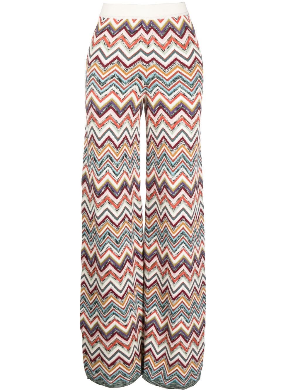 Missoni Women's Multicolor Wool Blend Wide-Leg Trousers image 0