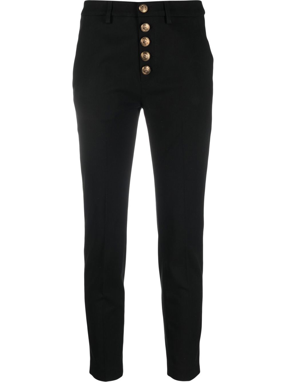 Dondup Slim-Fit Lyocell Blend Trousers - Black image 0