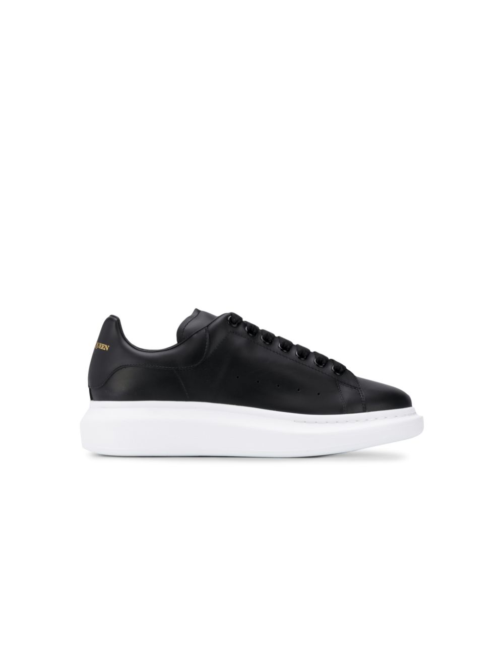 Alexander McQueen Black Leather Oversized Sneakers image 10