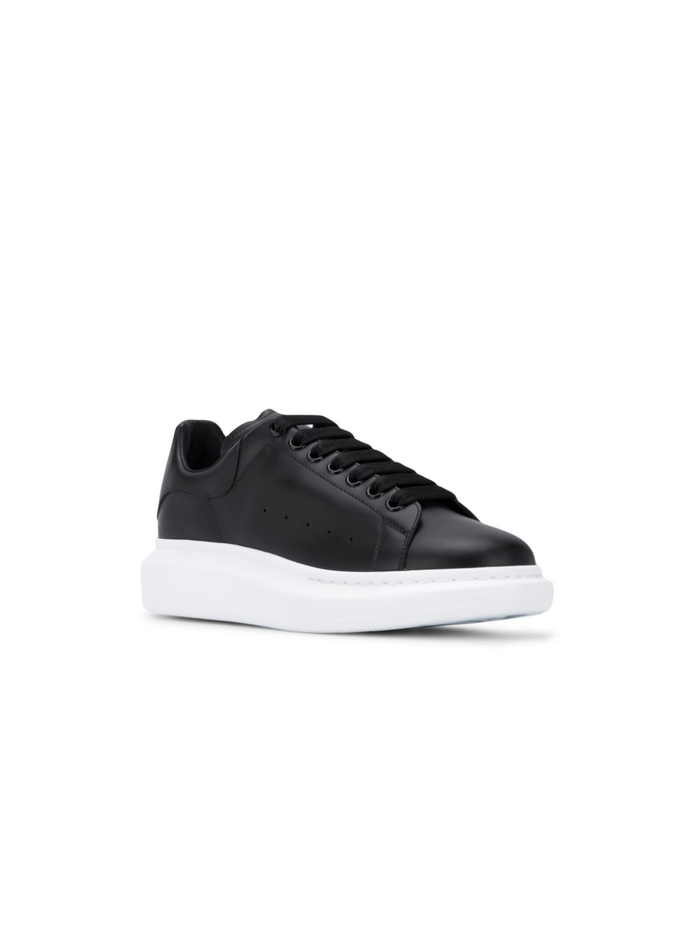 Alexander McQueen Black Leather Oversized Sneakers image 11