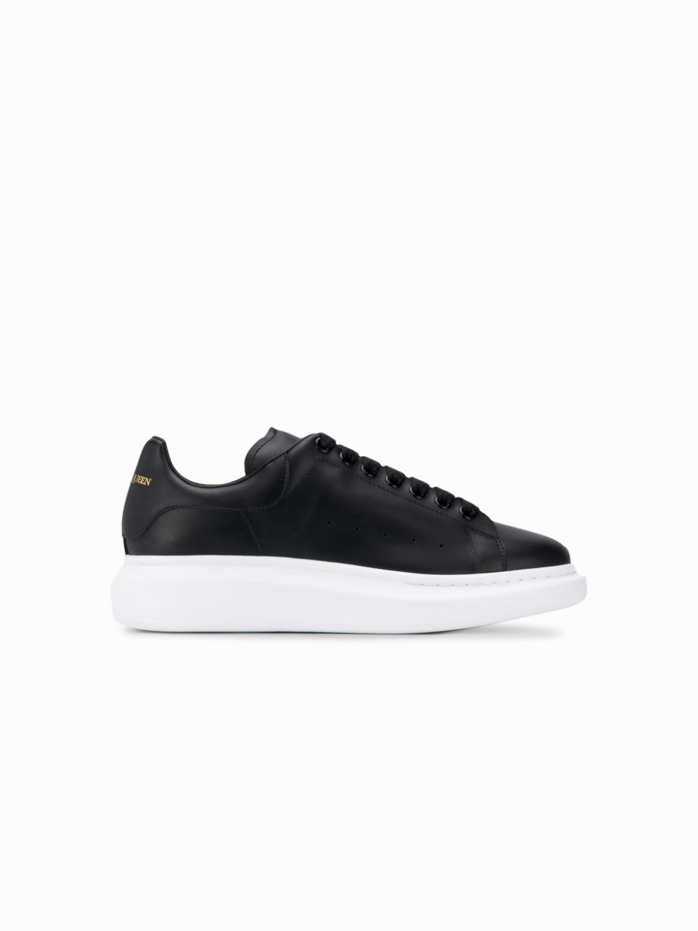 Alexander McQueen Black Leather Oversized Sneakers image 12