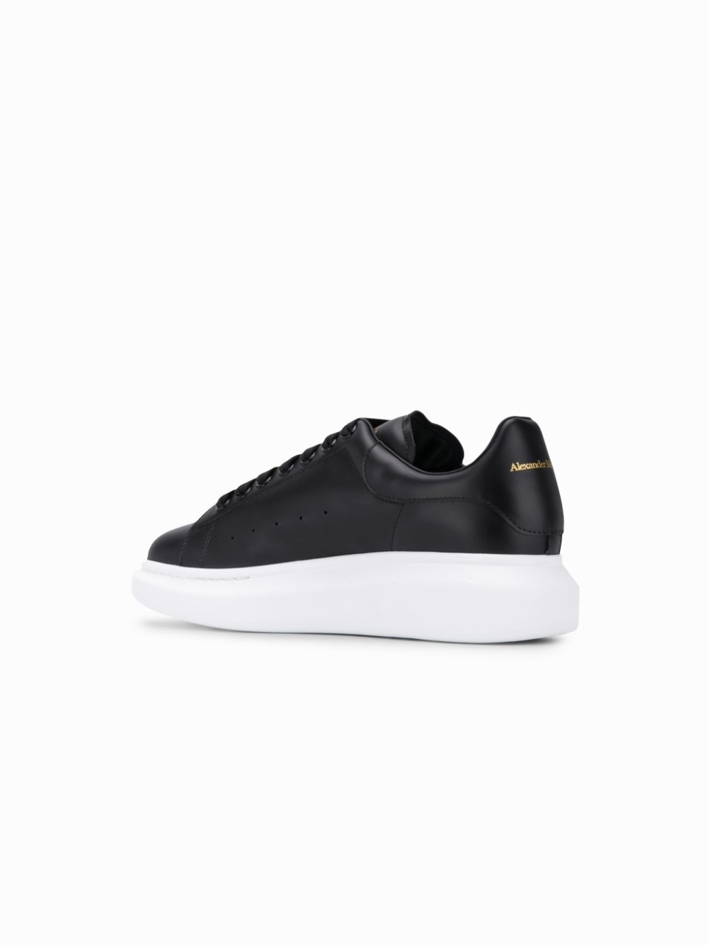 Alexander McQueen Black Leather Oversized Sneakers image 14