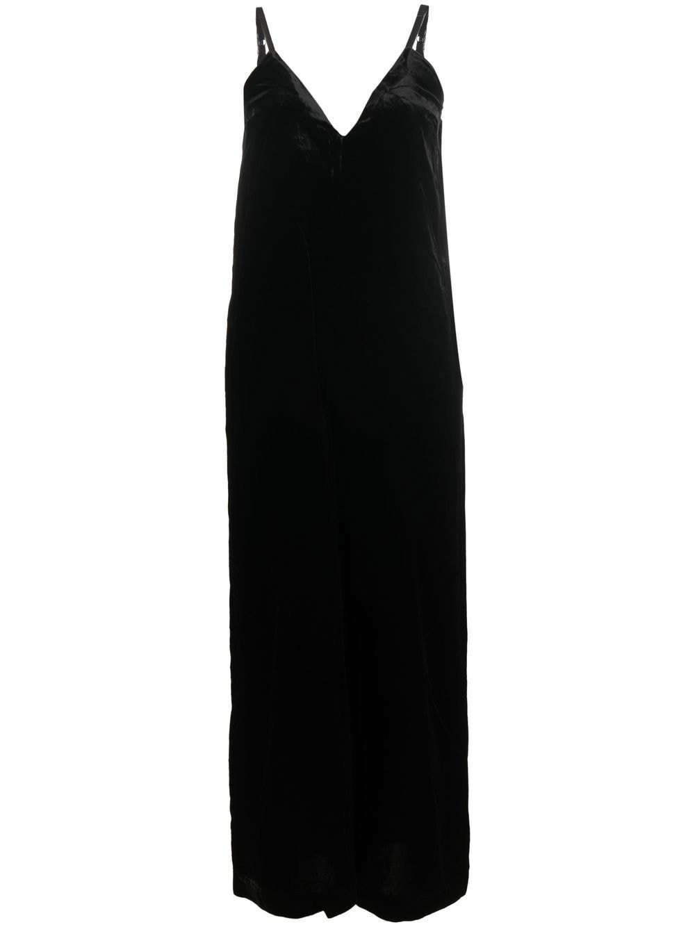 GOLD HAWK Black Velvet Sleeveless Jumpsuit image 0