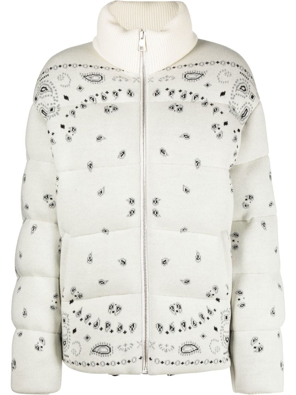 Alanui Bandana Print Padded Jacket - White image 0