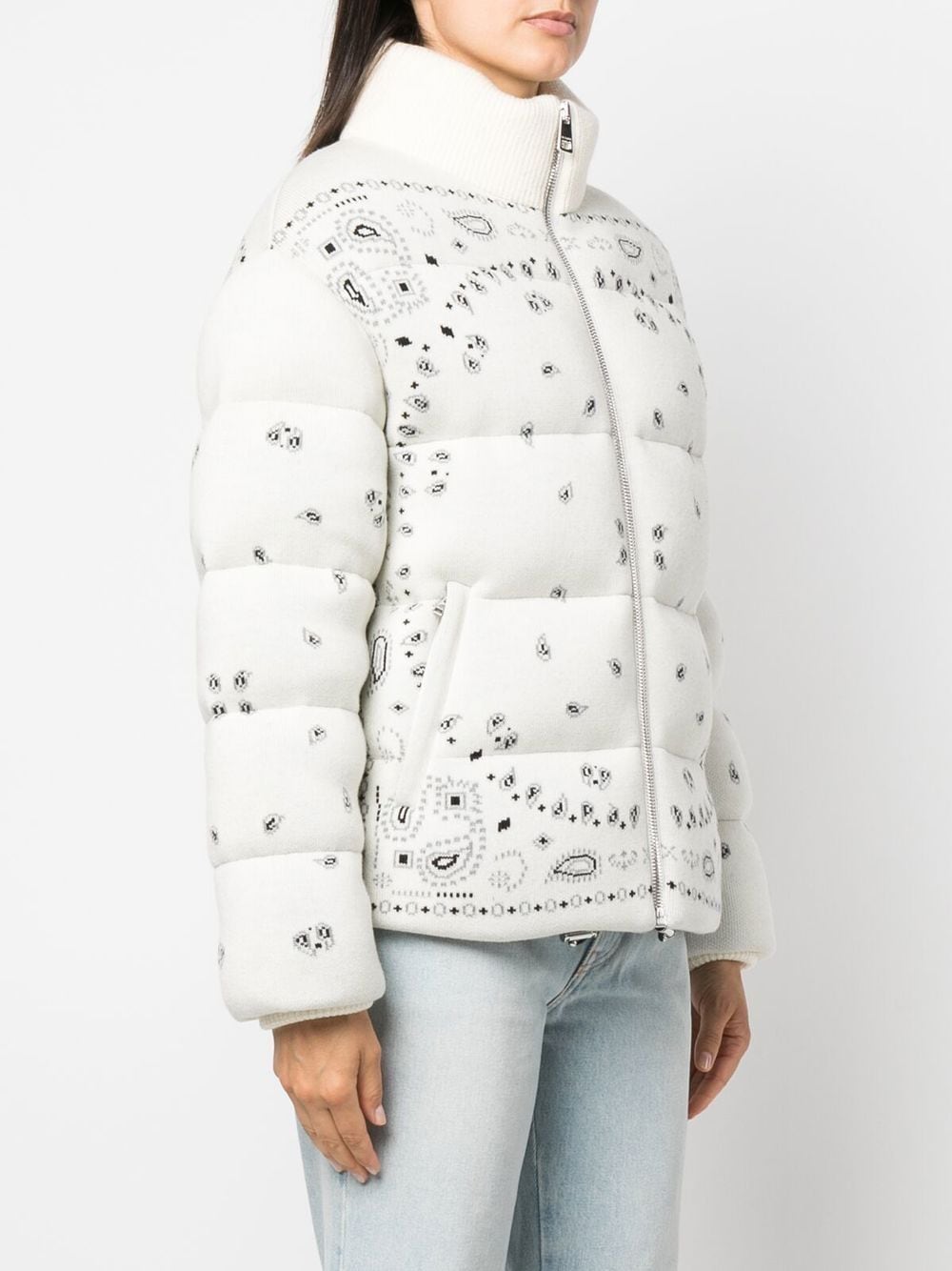 Alanui Bandana Print Padded Jacket - White image 16