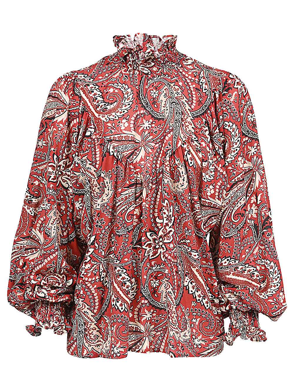 LAVI Red Paisley Print Shirt image 0