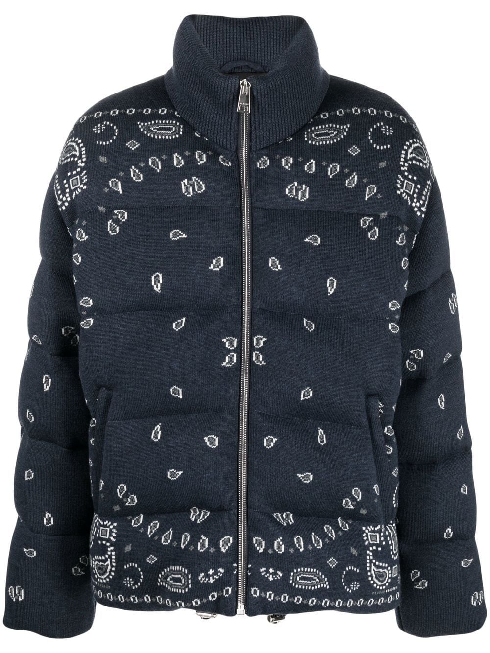 Alanui Blue Abstract Print Padded Coat image 0