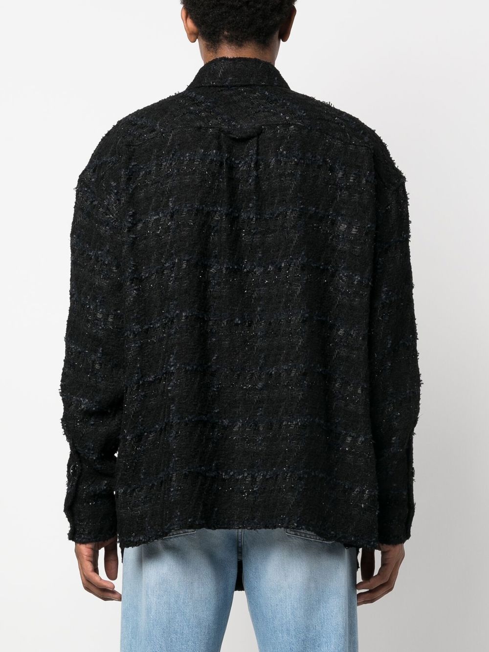 Faith Connexion Black Tweed Long Sleeve Shirt image 4