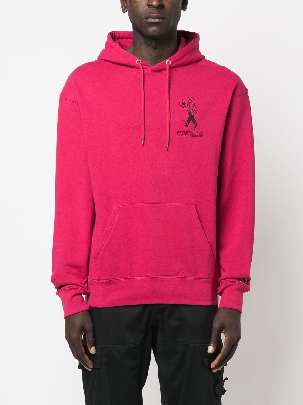 ICECREAM Rose Red Cotton Hoodie image 4