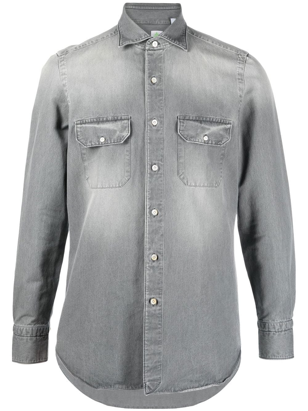 Finamore 1925 Napoli Grey Denim Shirt image 0