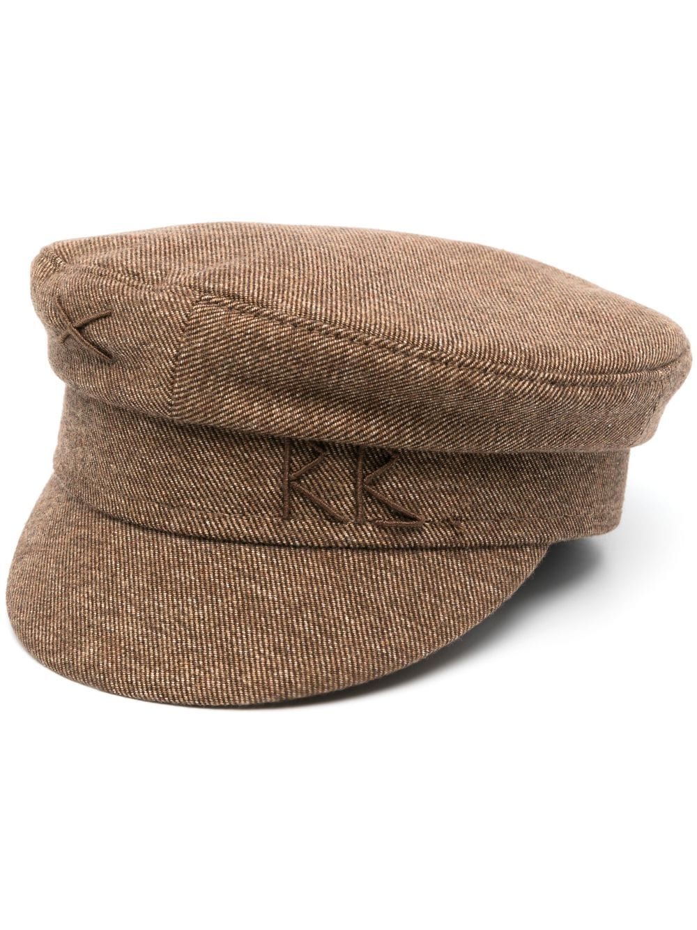 Ruslan Baginskiy Embroidered Logo Baker Boy Hat - Brown image 0