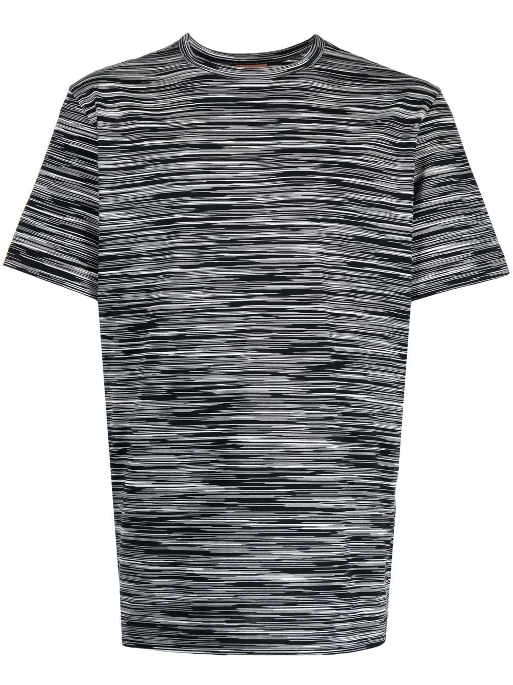 Missoni Striped Short-Sleeve T-Shirt - Black image 0