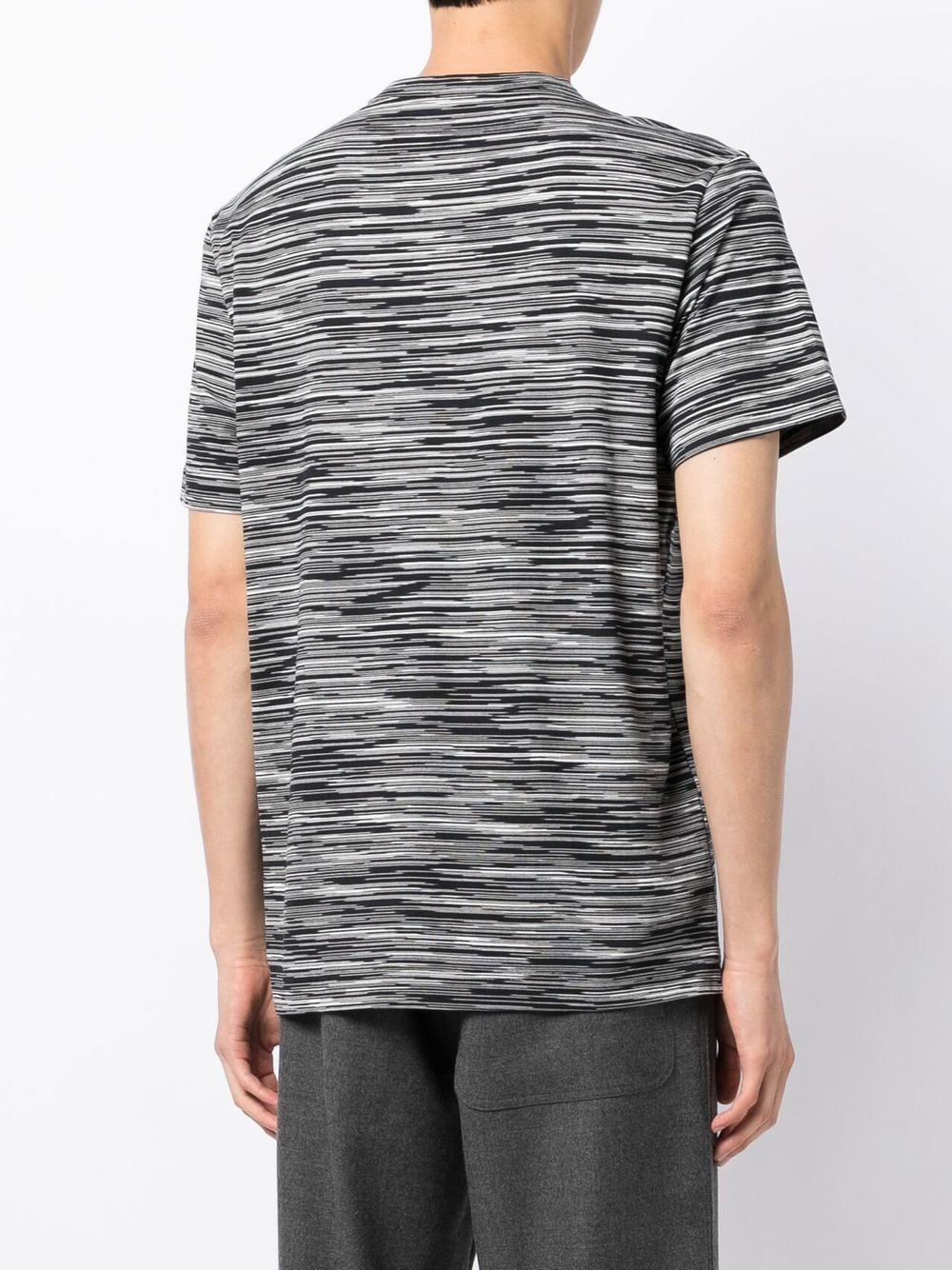 Missoni Striped Short-Sleeve T-Shirt - Black image 1