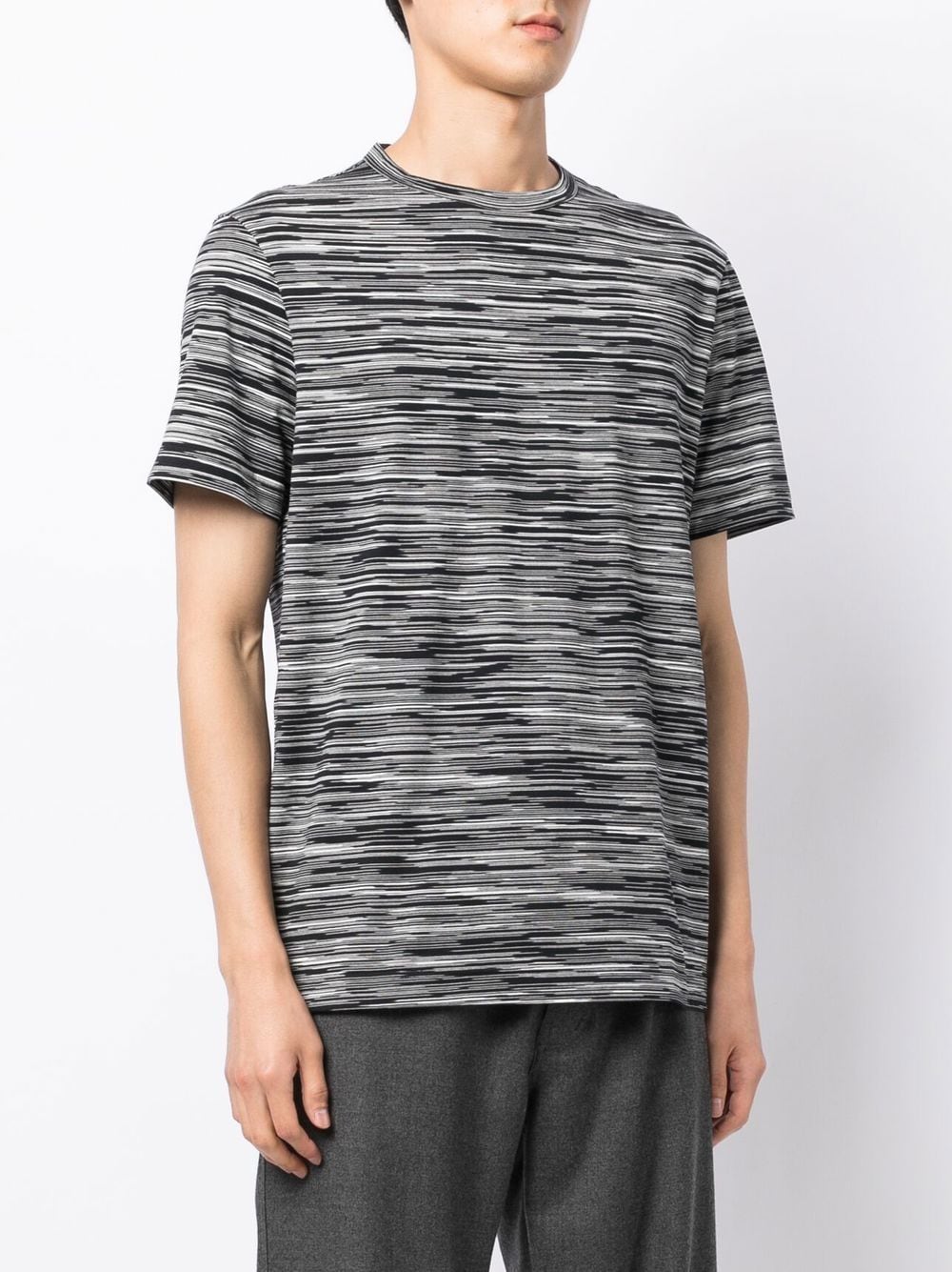 Missoni Striped Short-Sleeve T-Shirt - Black image 2