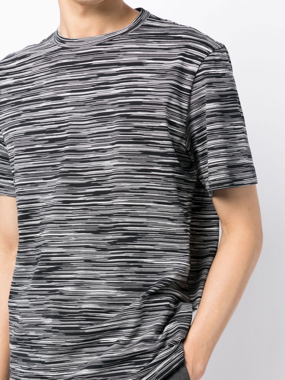 Missoni Striped Short-Sleeve T-Shirt - Black image 3