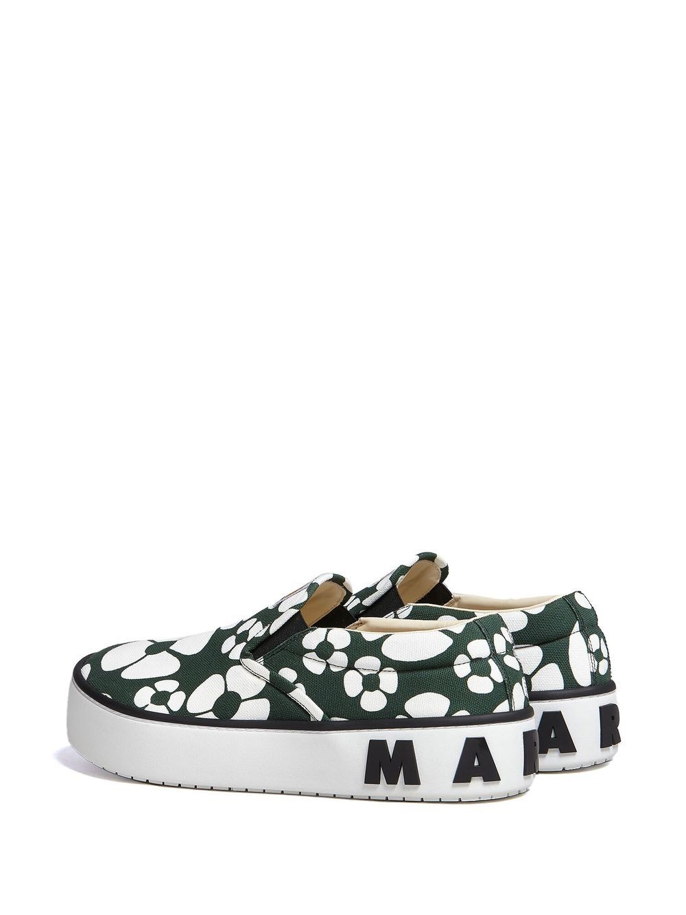 Carhartt WIP x Marni Floral Print Slip-On Sneakers - Green image 1